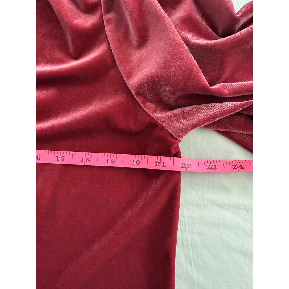 Ann Taylor XL Berry Velvet Cowl Neck Top 90s Y2K Cocktail Going Out - Picture 6 of 6